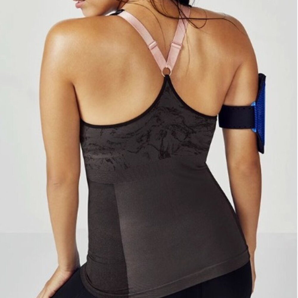 Fabletics Eliza Seamless Tank in Size Small, Iron Swirl/Mauve